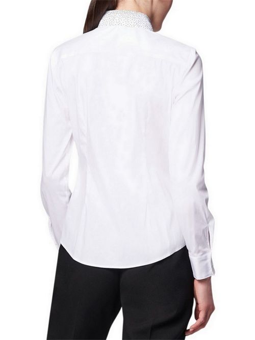 camicia donna con borchie bianco Camicetta Snob | 599P-31411107